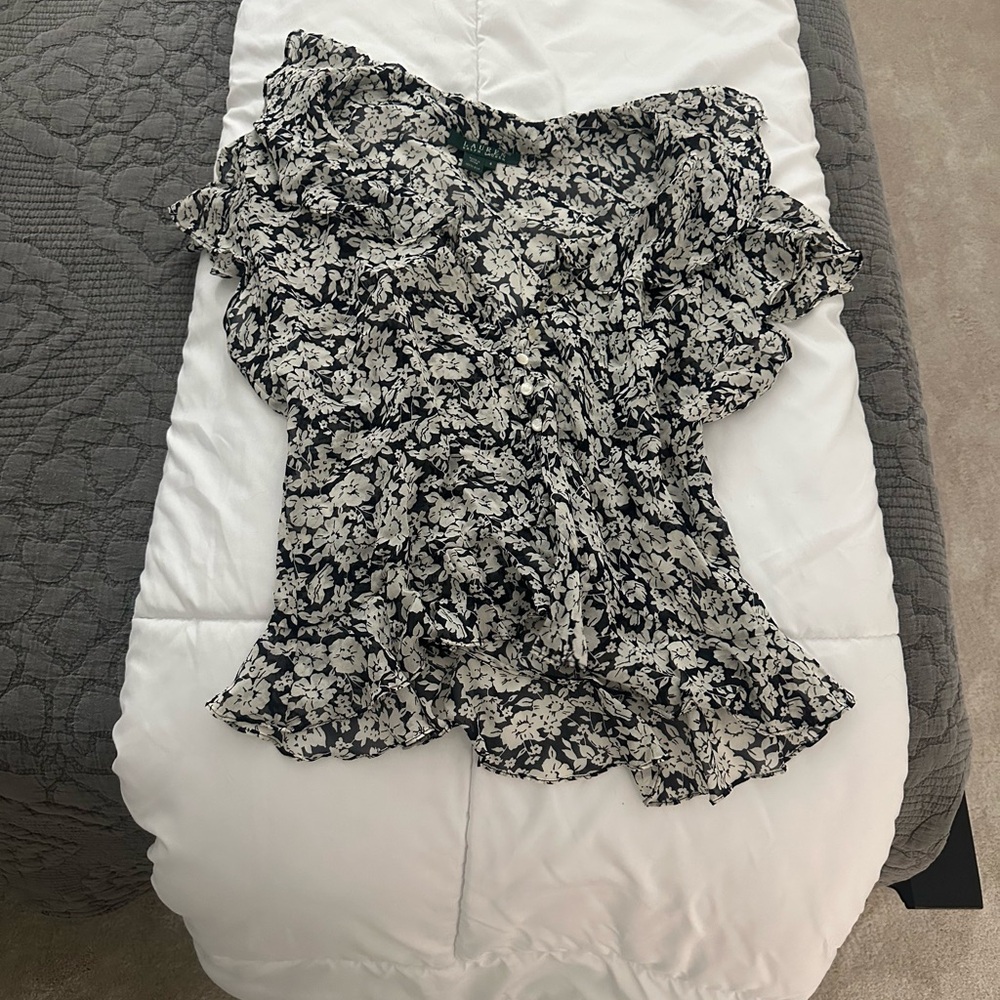 100% Silk Vintage Ralph Lauren Blouse